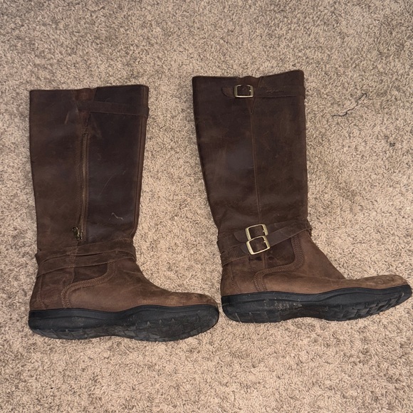 Columbia Waterproof Brown Leather Flat Boots Women’s Size 11 - Picture 3 of 12